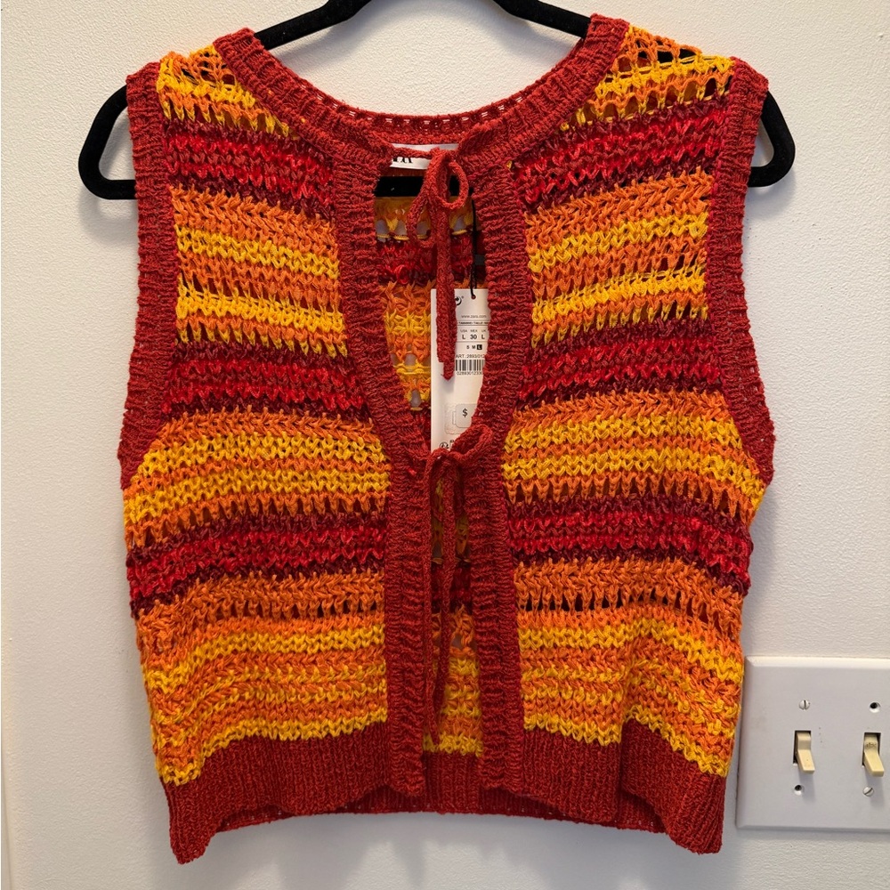 Zara Knit Tie Vest